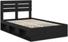 vidaXL Bettrahmen Schwarz 120 x 190 cm Massives Kiefernholz 3411440 Bild 4