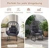 COSTWAY Hängesessel, Korbsessel mit Kissen, aus Rattan & Metall Bild 4