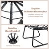 COSTWAY Hängesessel, Korbsessel mit Kissen, aus Rattan & Metall Bild 3