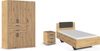 rauch Schlafzimmer-Set Komplettzimmer Komplettschlafzimmer Schlafzimmer-Set (3-St) MAIKA, (Set, 3-tlg), Schrank 3 Breiten, 2 Höhen, Bett 100 cm, Nachttisch MADE IN GERMANY Bild 2