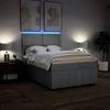vidaXL Boxspringbett mit Matratze Hellgrau 140x190 cm Stoff 3293956 Bild 4