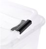 keeeper Aufbewahrungsbox mit Deckel und Schiebeverschluss, 79,5 x 39,5 x 40 cm, 83 l, Cornelia, Transparent Bild 2