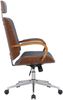 Bürostuhl Chefsessel KINGO - 118x70x70, Walnuss/Grau Kunstleder Metall Gestell ergonomische Bürostühle Homeoffice Stuhl mit Rollen Bild 3