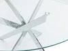Vente-unique - COSIMA Essgruppe Glas TransparentSilberfarben - B 140 cm x H 77 cm x L 140 cm Bild 4