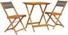 vidaXL 3-tlg. Bistro-Set Grau Polypropylen und Massivholz 3281758 Bild 2