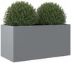 vidaXL Pflanzkübel Silbern 62x30x29 cm Verzinkter Stahl 841594 Bild 4