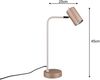 LED Schreibtischleuchte Metall Coffee / Weiß, Spot schwenkbar, Höhe 45cm Bild 4