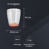 Peill+Putzler Germany 6er Set Trinkgläser mit buntem Boden, 340 ml Volumen, mehrfarbige Trinkbecher, Wassergläser in 6 Farben, Coctailgläser, spühlmaschinengeeignet & pflegeleicht Bild 4