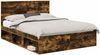 vidaXL Bettrahmen Geräucherte Eiche 150 x 200 cm Massives Kiefernholz 3410996 Bild 2