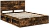 vidaXL Bettrahmen Geräucherte Eiche 150 x 200 cm Massives Kiefernholz 3410996 Bild 4