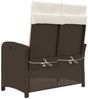 vidaXL Gartenbank Verstellbar mit Kissen Braun Poly Rattan 368217 Bild 5