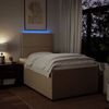 vidaXL Boxspringbett mit Matratze Creme 120x190 cm Stoff 3292725 Bild 5