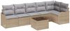 vidaXL Garten-Sofa-Set mit Kissen 7 pcs Schwarz Poly Rattan 3354399 Bild 2