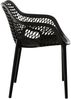 CLP Gartenstuhl Air XL 2er Set - Modernes Design, Kunststoff, Wetterfest, Stapelbar,schwarz Bild 4