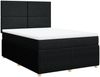 vidaXL Boxspringbett mit Matratze Schwarz 140x200 cm Stoff 3292074 Bild 2