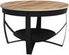 Couchtisch, Sofatisch Ø68x43 cm Raues Mangoholz Bild 2