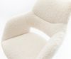 Barstuhl Yago-Flex Teddystoff Beige Freischwinger Flach Metall Schwarz Taschenfederkern Bild 4