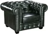 Vente-unique - BRENTON Sessel Leder Grün - B 96 cm x H 73 cm x L 105 cm Bild 5