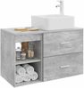 vidaXL Badezimmermöbel-Set 2 pcs Betongrau Holzwerkstoff 3403883 Bild 3