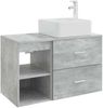 vidaXL Badezimmermöbel-Set 2 pcs Betongrau Holzwerkstoff 3403883 Bild 2