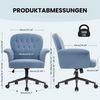 IWMH Bürostuhl Höhenverstellbar Drehstuhl (Teddystoff Schreibtischstuhl), Stuhl für Schminktisch, Schlafzimmer, Homeoffice Bild 3