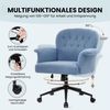 IWMH Bürostuhl Höhenverstellbar Drehstuhl (Teddystoff Schreibtischstuhl), Stuhl für Schminktisch, Schlafzimmer, Homeoffice Bild 2