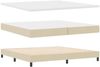 vidaXL Boxspringbett mit Kopfteil Creme 200 x 200 cm Stoff 3338795 Bild 5