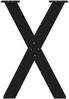 vidaXL Esstischbeine X-Form 2 Stk. Schwarz 50x(72-73) cm Stahl 4012968 Bild 5