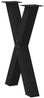vidaXL Esstischbeine X-Form 2 Stk. Schwarz 50x(72-73) cm Stahl 4012968 Bild 4