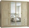 Drehtürenschrank OSLO viertüriger Kleiderschrank mit Schubladen und Metallgriffen Bild 2