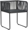 vidaXL Gartenstühle 2 Stk. mit Polstern Poly Rattan Schwarz 44438 Bild 5