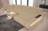 Stoff Wohnlandschaft Concept U Form - Mikrofaserstoff - beige-weiß - Rechts Bild 2
