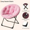 GarveeMore Relaxsessel gepolsterter Lazy-Sofa-Sessel für Schlafzimmer,Wohnzimmer, extragroßer Bequemer weicher Klappliegestuhl mit Metallgestell Bild 4