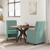 vidaXL Esszimmerstühle mit Rollen 2 pcs Meergrün 58 x 67 x 97 cm Samt 42017874 Bild 3