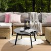 Beistelltisch Metall Garten Rund Sofatisch Schwarz Ø 70 x 40H cm Bild 4