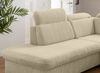 Ecksofa Schlaffunktion Stauraum Kopfstütze Couch Ottomane links Cord Beige Grau Bild 4