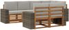 vidaXL Ecksofa Set mit Kissen 7 pcs Natürlich und Hellgrau 3384487 Bild 2