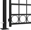 vidaXL Gartentor ASSEN mit Bogenabschluss und 2 Pfosten 105 x 170 cm Schwarz 145751 Bild 4
