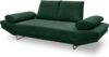 DOMO. collection Sofa 700 001, 2-Sitzer mit Federkernpolsterung und Schlaffunktion, verstellbare Armlehnen, 2er Couch, Polstergarnitur, 210 x 97 x 95 cm (BxTxH), dunkelgrün Bild 3