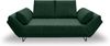 DOMO. collection Sofa 700 001, 2-Sitzer mit Federkernpolsterung und Schlaffunktion, verstellbare Armlehnen, 2er Couch, Polstergarnitur, 210 x 97 x 95 cm (BxTxH), dunkelgrün Bild 4