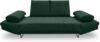 DOMO. collection Sofa 700 001, 2-Sitzer mit Federkernpolsterung und Schlaffunktion, verstellbare Armlehnen, 2er Couch, Polstergarnitur, 210 x 97 x 95 cm (BxTxH), dunkelgrün Bild 2