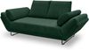 DOMO. collection Sofa 700 001, 2-Sitzer mit Federkernpolsterung und Schlaffunktion, verstellbare Armlehnen, 2er Couch, Polstergarnitur, 210 x 97 x 95 cm (BxTxH), dunkelgrün Bild 5