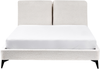Bett mit Lattenrost Bouclé MELLE 140 x 200 cm Cremeweiß Bild 5