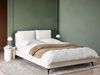 Bett mit Lattenrost Bouclé MELLE 140 x 200 cm Cremeweiß Bild 3