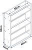Wandregal Hareid 80x60x12cm Bambus [en. casa] Bild 2