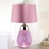 Elstead Lighting Lena Tischleuchte Small 2-Light Pflaume Nickel Stoffschirm lila 61cm Bild 5