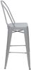 4er-Set Barhocker HWC-A73, Barstuhl Tresenhocker mit Lehne, Metall Industriedesign ~ grau Bild 4