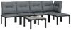 vidaXL 6-tlg. Garten-Lounge-Set Schwarz und Grau Poly Rattan 3187746 Bild 3