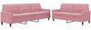 vidaXL 2-tlg. Sofagarnitur mit Kissen Rosa Samt 3278474 Bild 2