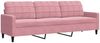 vidaXL 2-tlg. Sofagarnitur mit Kissen Rosa Samt 3278474 Bild 5